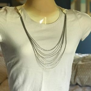 Old Navy silver tier chain necklace